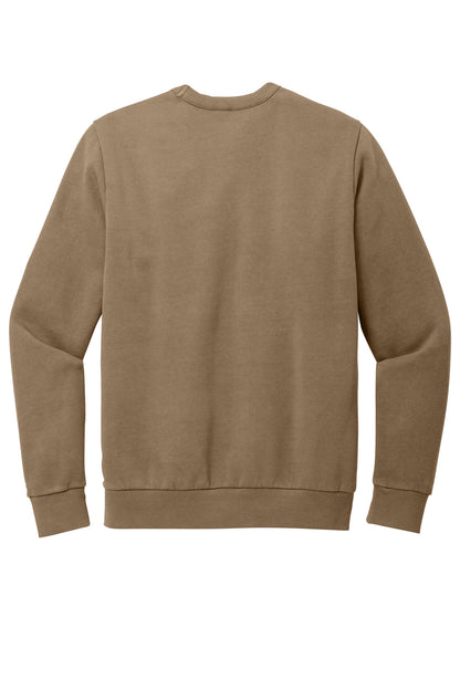 Custom Embroidered District Sweatshirts in Mushroom