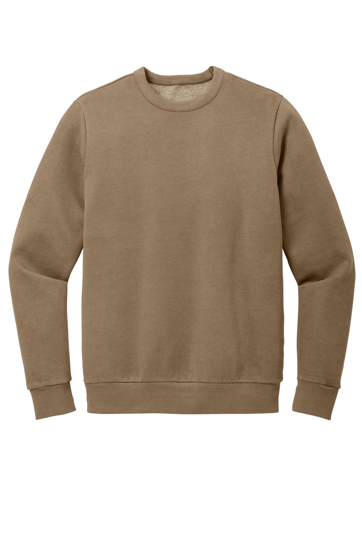 Custom Embroidered District Sweatshirts in Mushroom