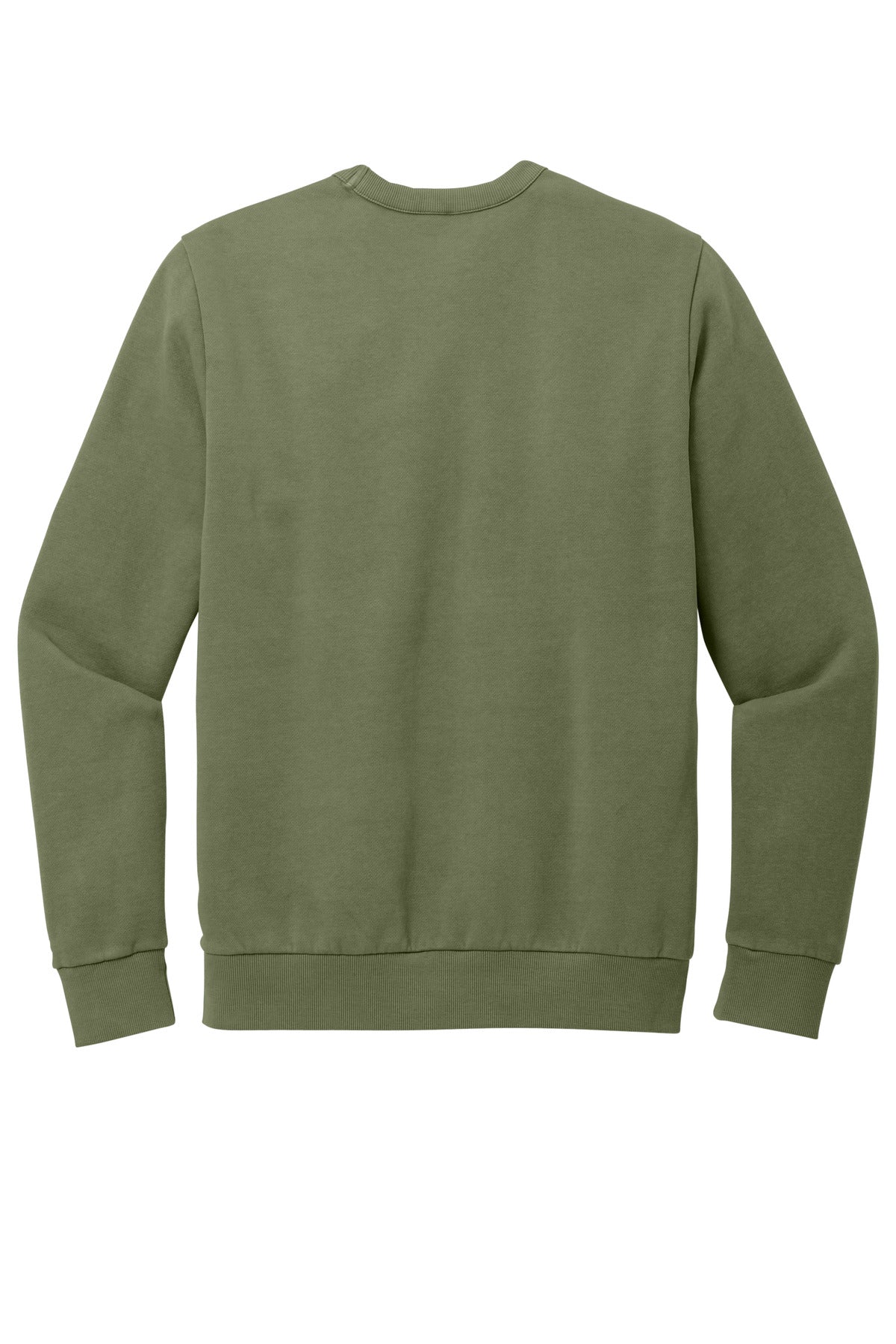 Custom Embroidered District Sweatshirts in Olive Drab Green