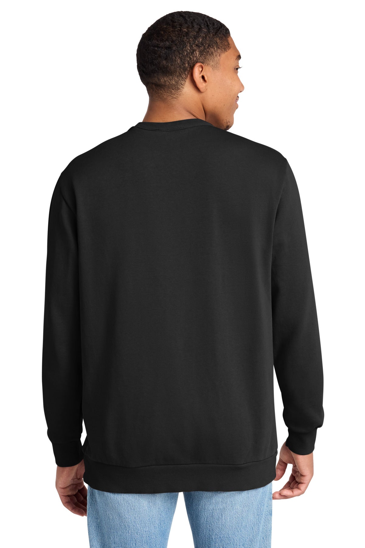 Custom Embroidered District Sweatshirts in Black