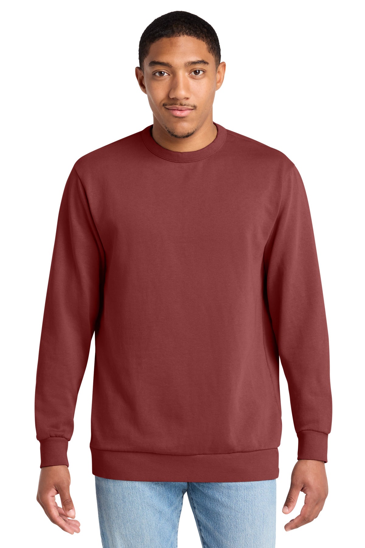 Custom Embroidered District Sweatshirts in Garnet