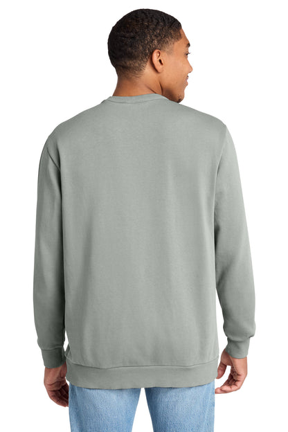 Custom Embroidered District Sweatshirts in Gusty Grey