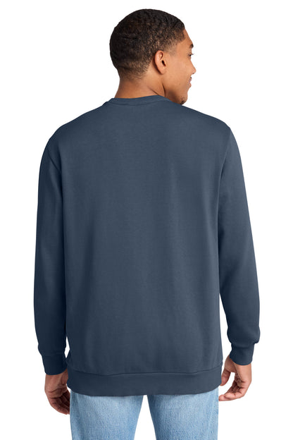 Custom Embroidered District Sweatshirts in True Navy