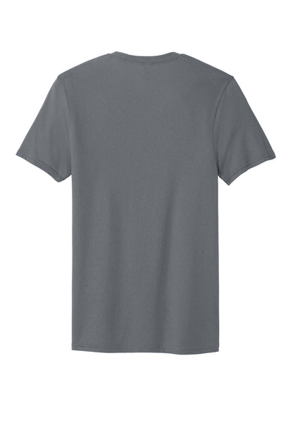 Custom Embroidered District T-Shirts  in Charcoal
