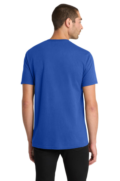 Custom Embroidered District T-Shirts  in Deep Royal