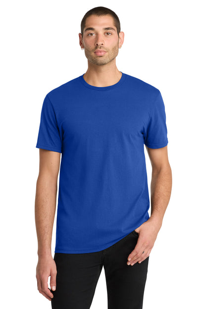 Custom Embroidered District T-Shirts  in Deep Royal