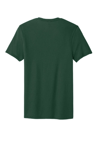 Custom Embroidered District T-Shirts  in Forest Green