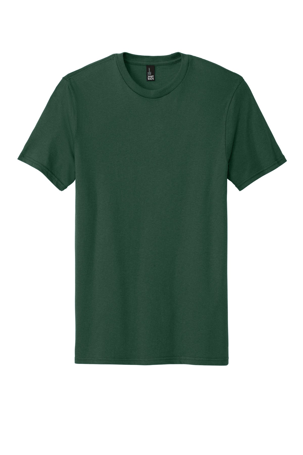 Custom Embroidered District T-Shirts  in Forest Green