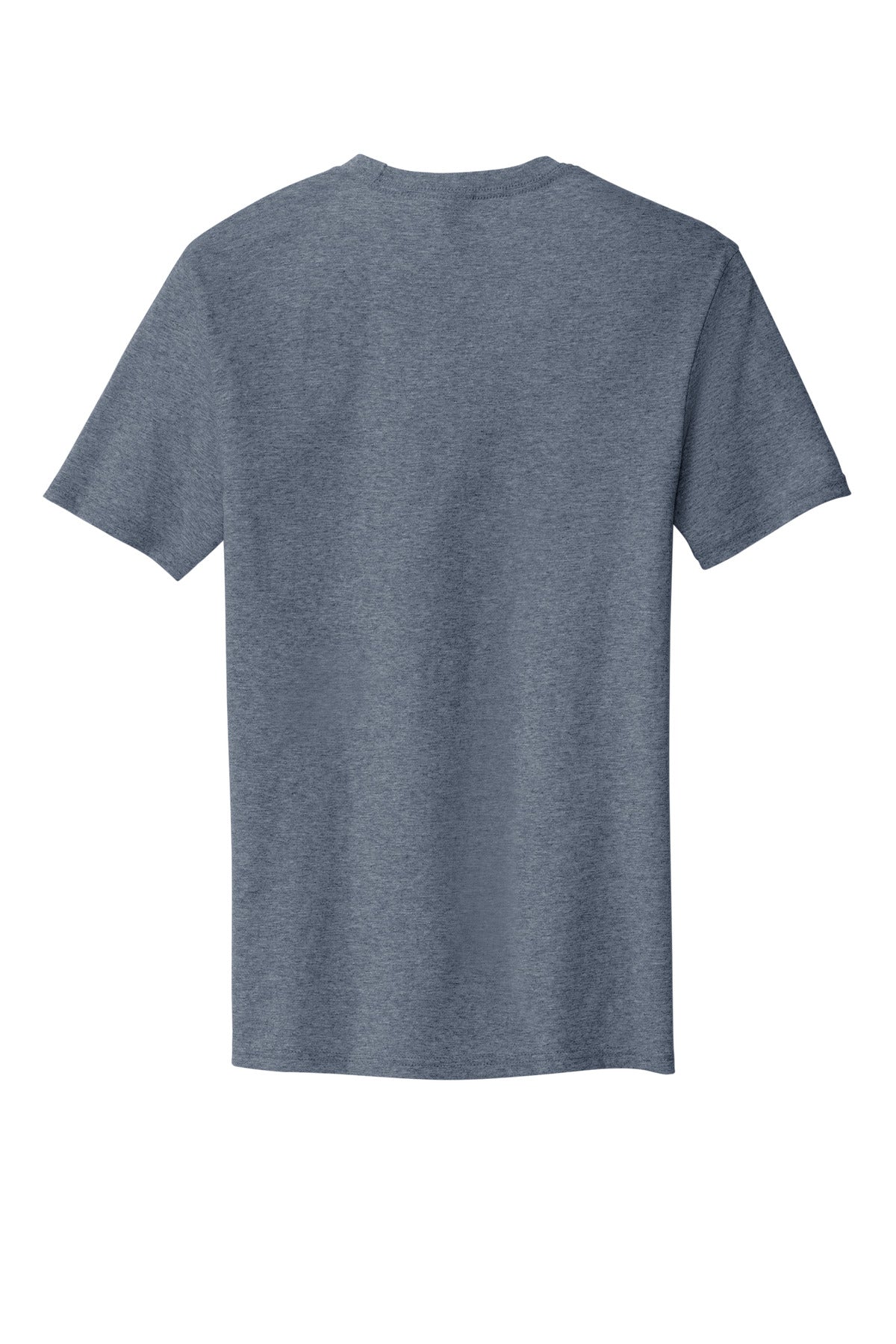 Custom Embroidered District T-Shirts  in Heathered Navy