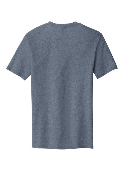 Custom Embroidered District T-Shirts  in Heathered Navy