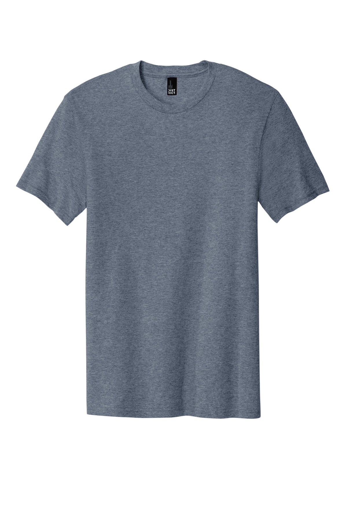 Custom Embroidered District T-Shirts  in Heathered Navy