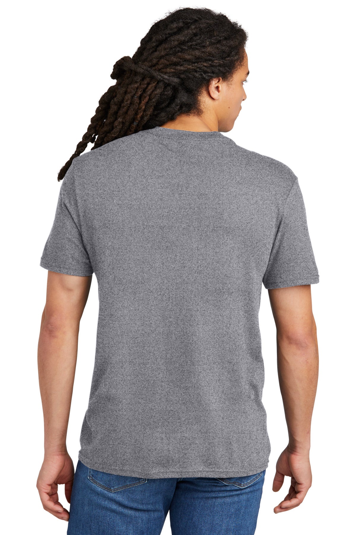 Custom Embroidered District The Concert Tee DT5000,Heather Grey
