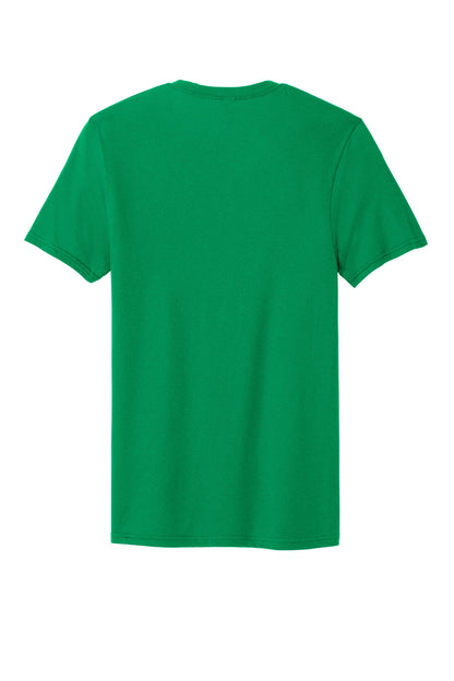Custom Embroidered District T-Shirts  in Kelly Green