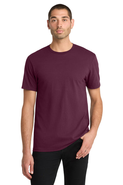 Custom Embroidered District T-Shirts  in Maroon