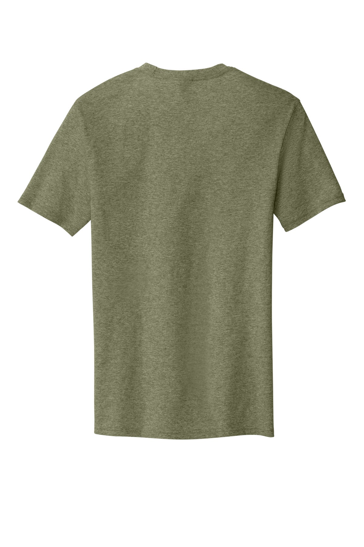 Custom Embroidered District T-Shirts  in Military Green Frost