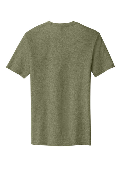 Custom Embroidered District T-Shirts  in Military Green Frost