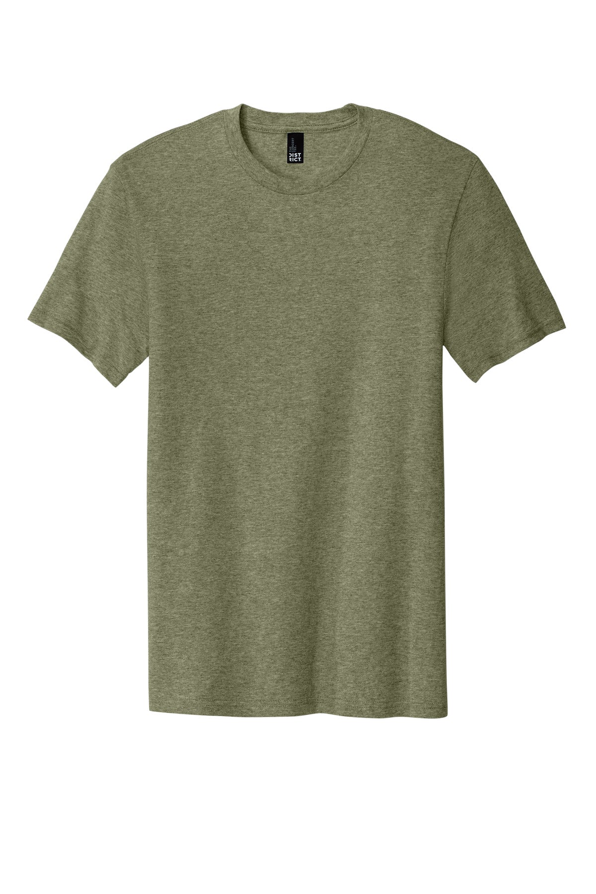 Custom Embroidered District T-Shirts  in Military Green Frost