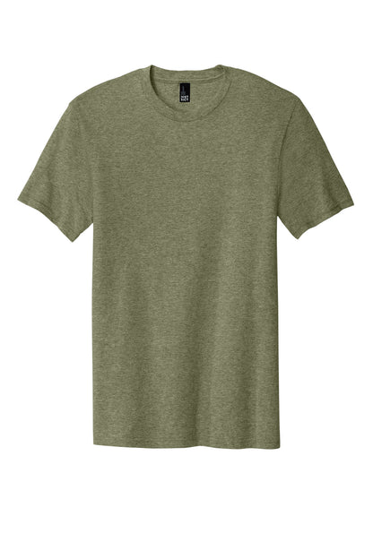 Custom Embroidered District T-Shirts  in Military Green Frost