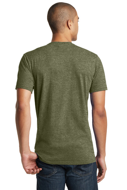 Custom Embroidered District The Concert Tee DT5000,Military Green Frost