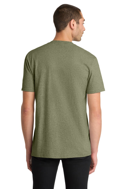 Custom Embroidered District T-Shirts  in Military Green Frost
