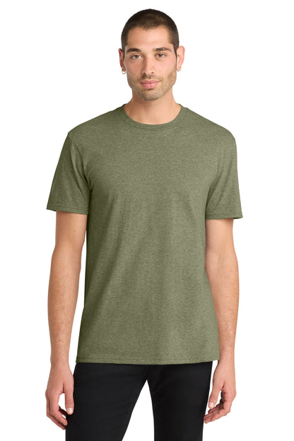 Custom Embroidered District T-Shirts  in Military Green Frost