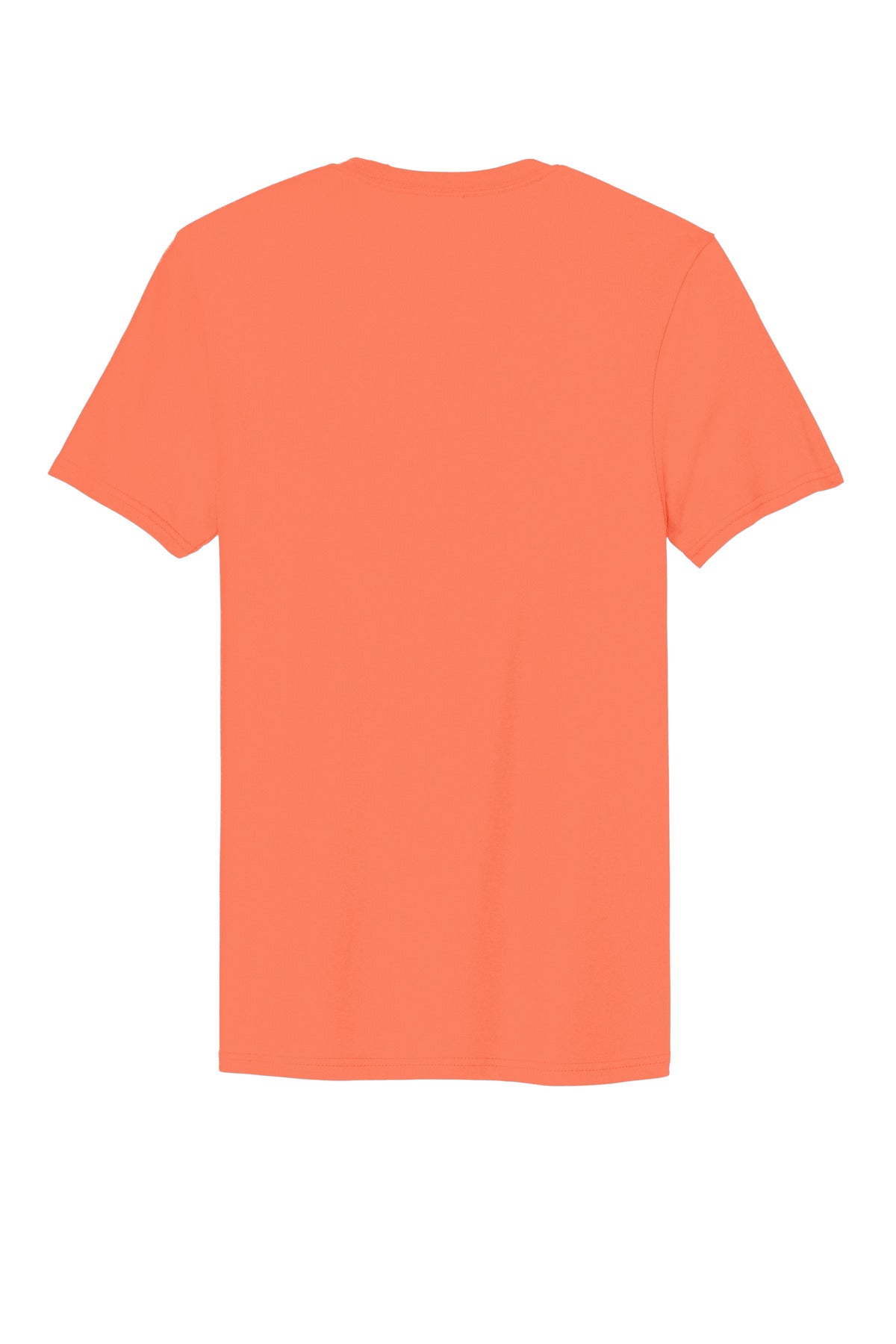Custom Embroidered District T-Shirts  in Neon Orange