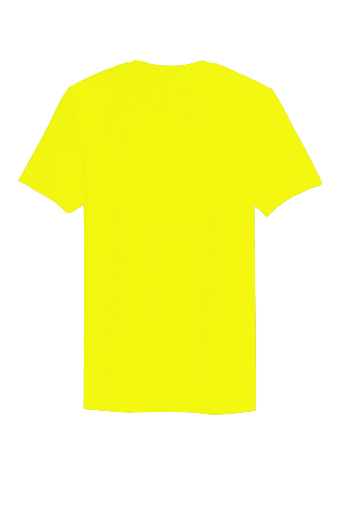 Custom Embroidered District T-Shirts  in Neon Yellow