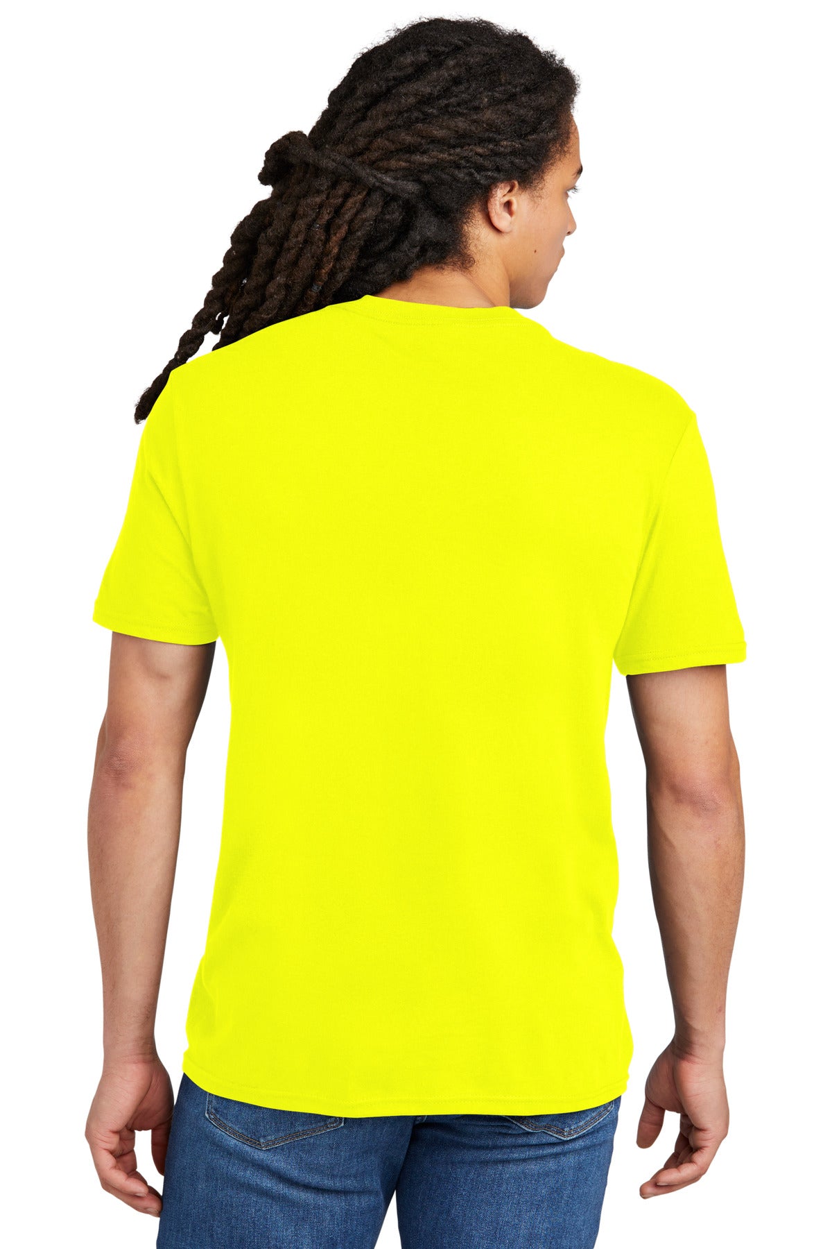 Custom Embroidered District The Concert Tee DT5000,Neon Yellow