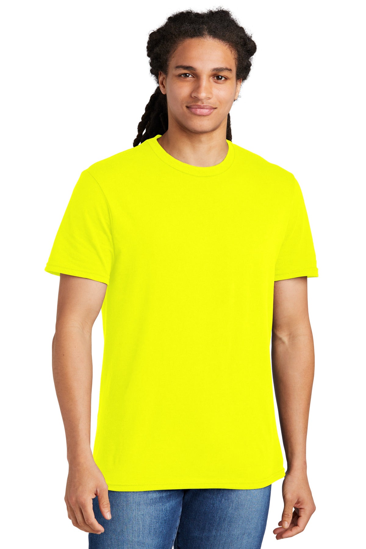District The Concert Tee DT5000 Neon Yellow
