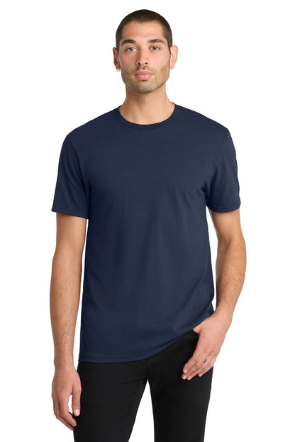 Custom Embroidered District T-Shirts  in New Navy