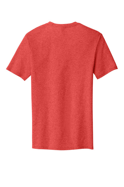 Custom Embroidered District T-Shirts  in New Red Heather