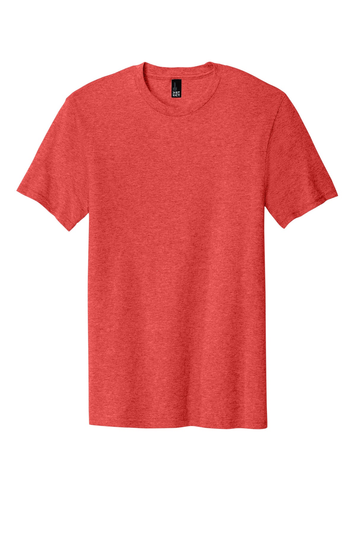 Custom Embroidered District T-Shirts  in New Red Heather