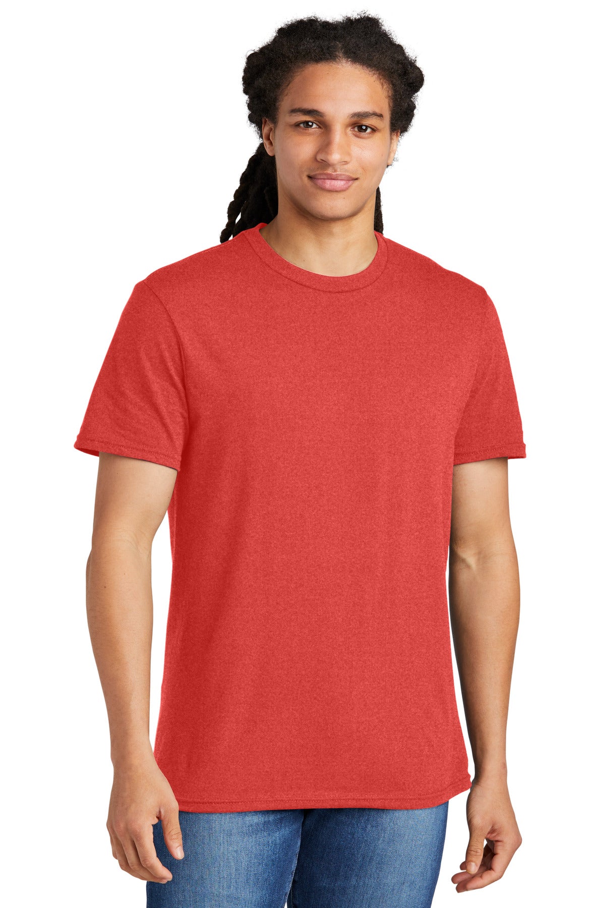 District The Concert Tee DT5000 New Red Heather