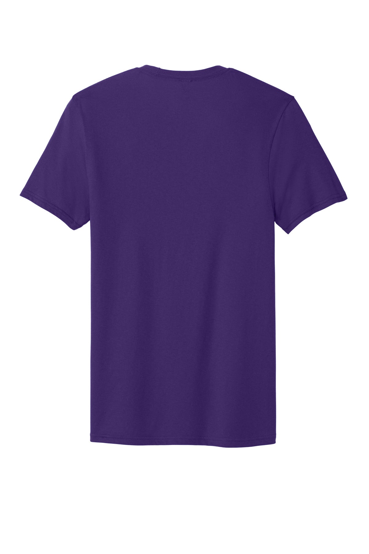 Custom Embroidered District T-Shirts  in Purple