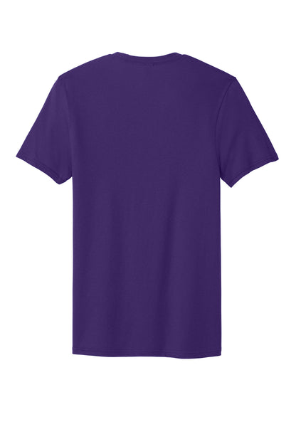 Custom Embroidered District T-Shirts  in Purple