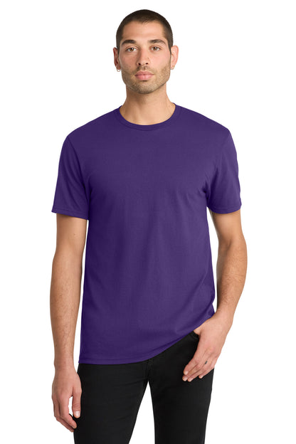 Custom Embroidered District T-Shirts  in Purple