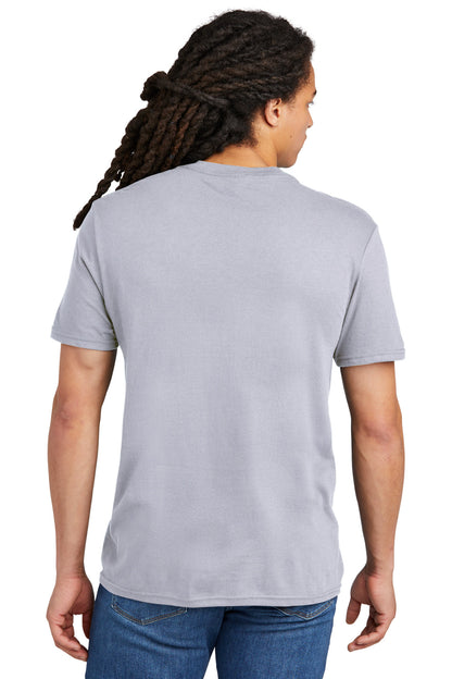 Custom Embroidered District The Concert Tee DT5000,Silver