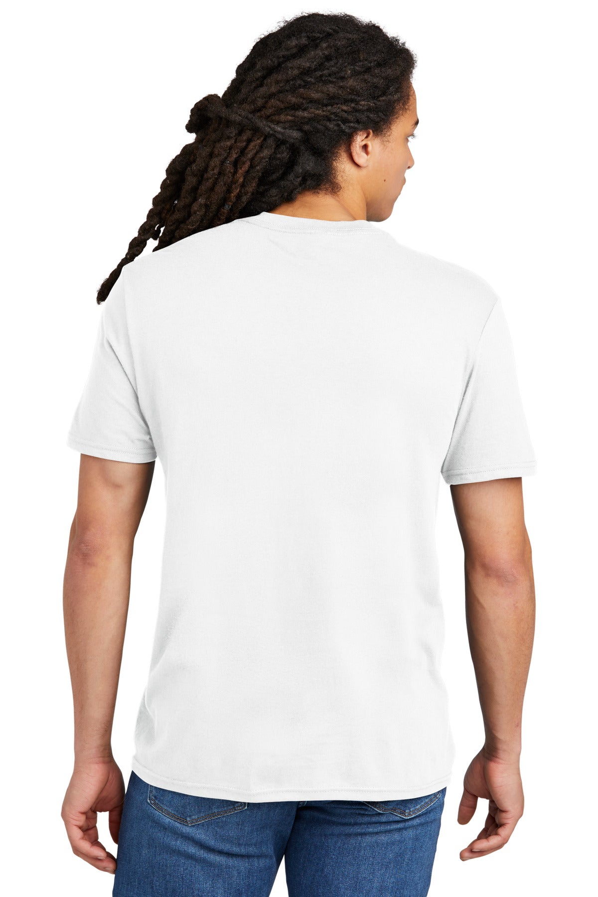 Custom Embroidered District The Concert Tee DT5000,White