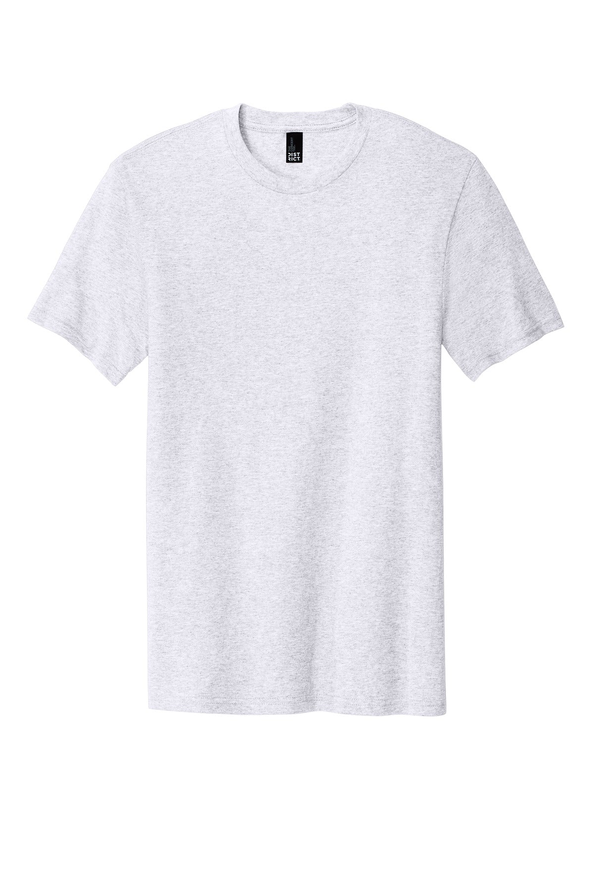 Custom Embroidered District T-Shirts  in White Heather