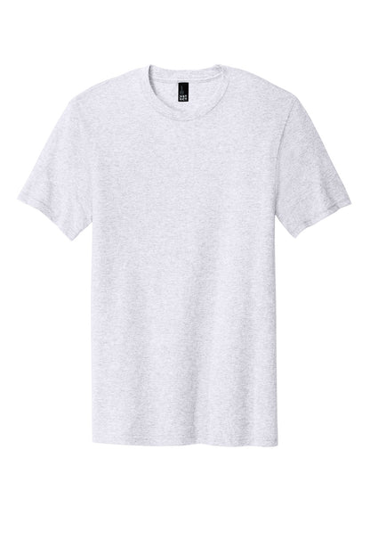 Custom Embroidered District T-Shirts  in White Heather