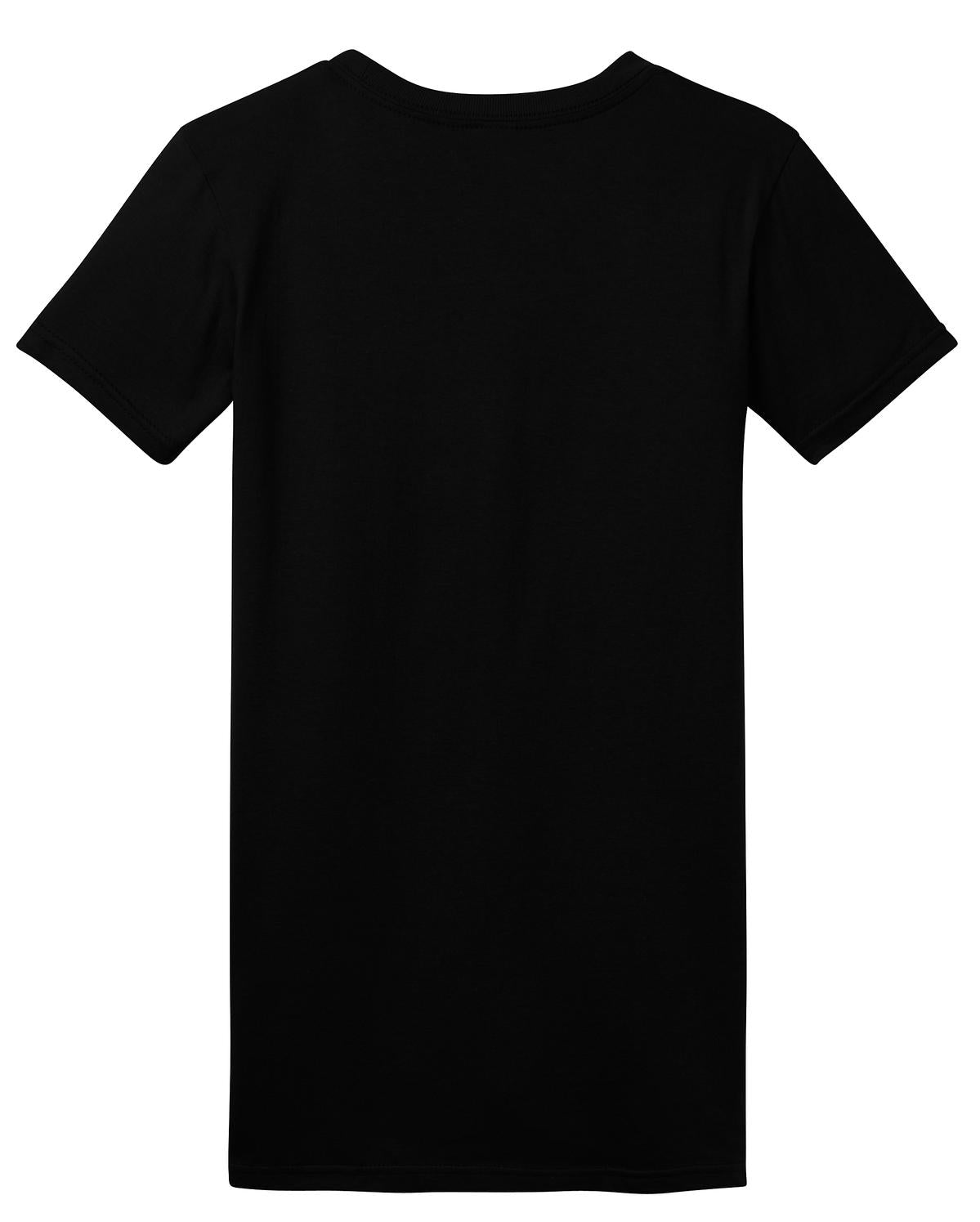 Custom Embroidered District T-Shirts  in Black