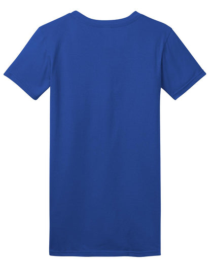 Custom Embroidered District T-Shirts  in Deep Royal