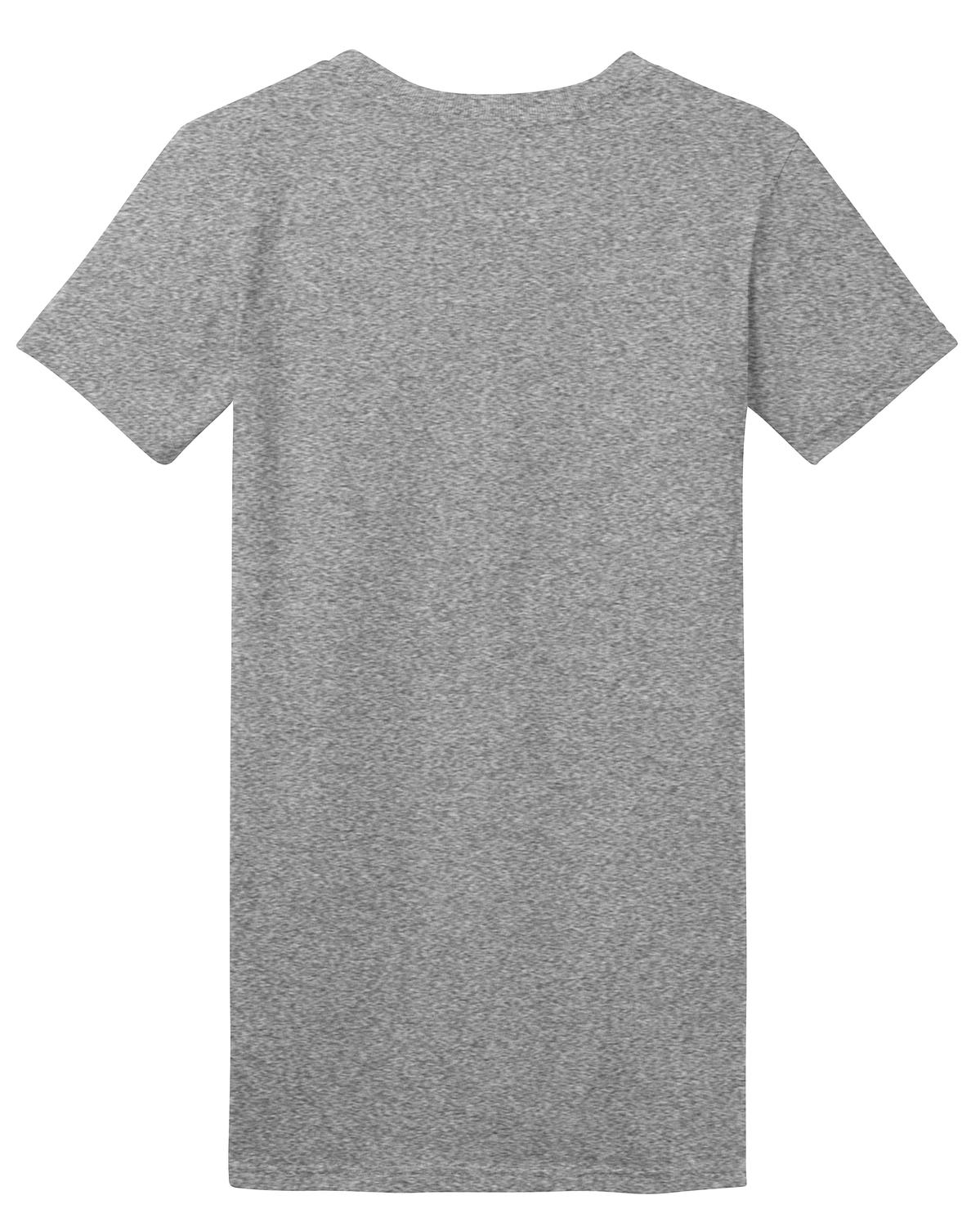 Custom Embroidered District T-Shirts  in Heather Grey
