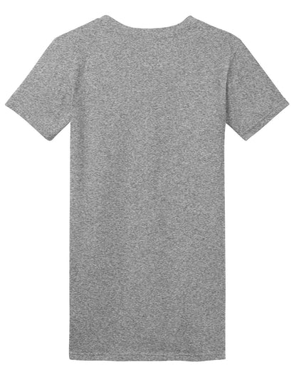 Custom Embroidered District T-Shirts  in Heather Grey