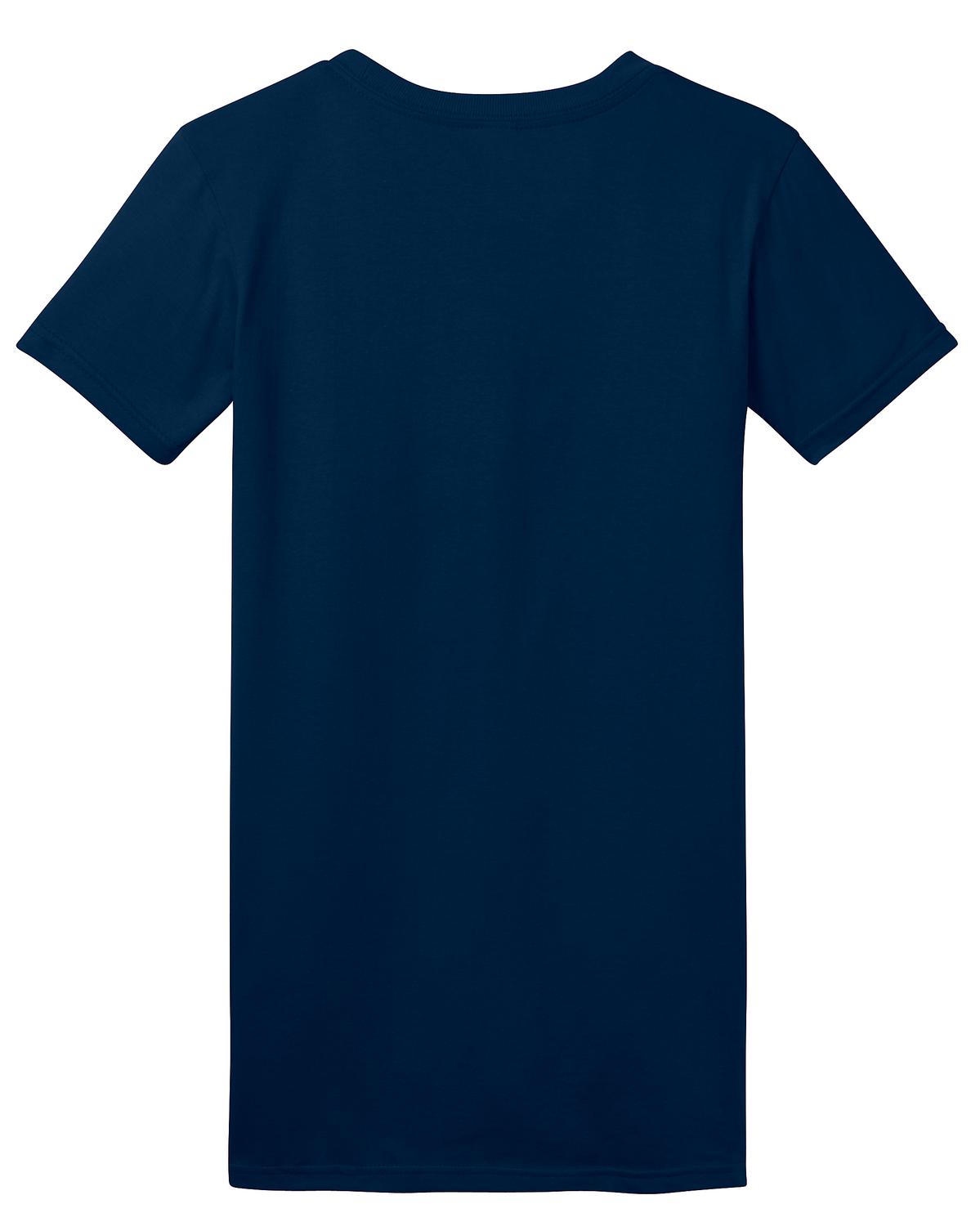 Custom Embroidered District T-Shirts  in New Navy