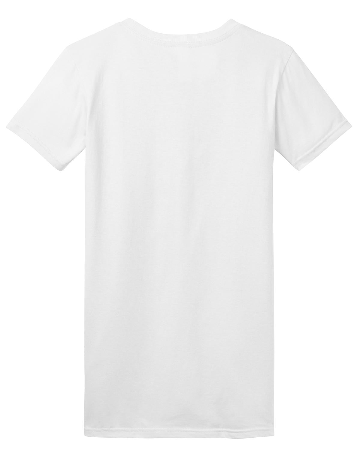Custom Embroidered District T-Shirts  in White
