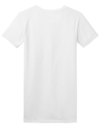 Custom Embroidered District T-Shirts  in White
