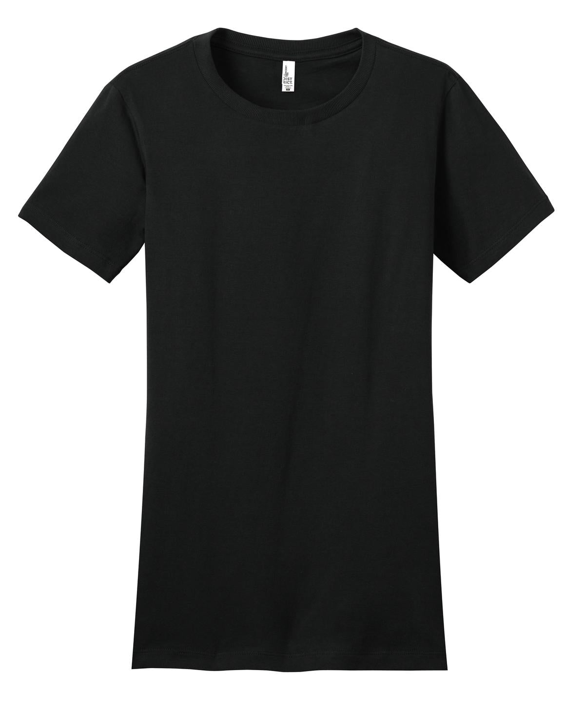 Custom Embroidered District T-Shirts  in Black