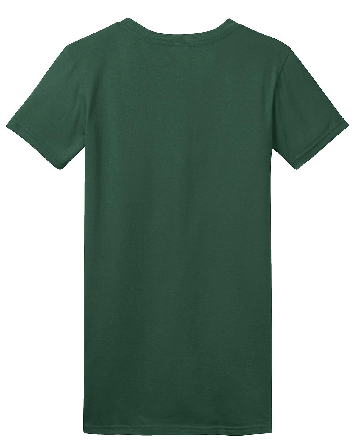 Custom Embroidered District T-Shirts  in Forest Green