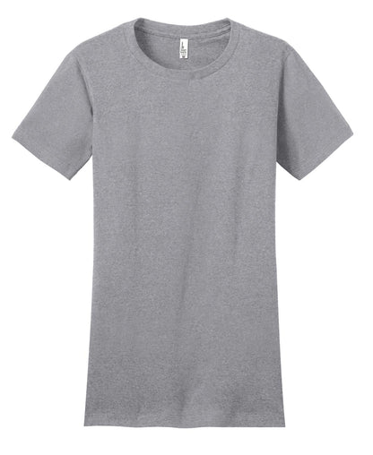 Custom Embroidered District T-Shirts  in Heather Grey